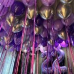 Number 22 With Chrome Ceiling Balloons