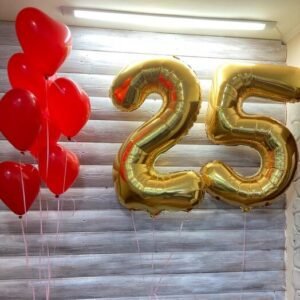 Number 25 Balloons Bouquets